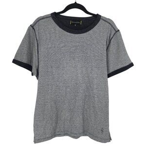 Roamers and Seekers mens size Medium Navy blue ringer short sleeve tee